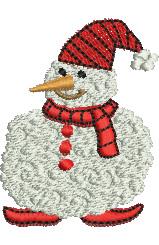 beginner-friendly christmas snowman machine embroidery pattern - Snowman for Winter Apparel