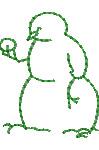 snowman quick stitch machine embroidery - Snowman perfect for Christmas Stockings
