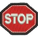 Stop Sign - 4x4 sign quick stitch machine embroidery design for cute baby onesies