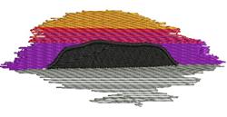 beginner-friendly scene machine embroidery pattern - Sunset Scene for decorative pillow covers