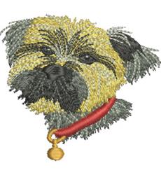 puppy dog detailed machine digital embroidery - Terrier perfect for reusable tote bags