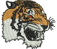 Tigers Head - 4x4 tiger beginner-friendly embroidery design for reusable tote bags