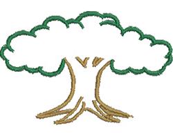 tree quick stitch machine embroidery - Tree Outline perfect for reusable tote bags
