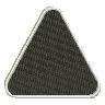 Black triangle shape with a textured look, outlined in light color; minimalistic design for modern sewing projects.