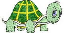 Turtle Cartoon - 4x4 cartoon detailed embroidery design for Kids Clothing