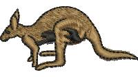 Wallaby - 4x4 wallaby quick stitch machine embroidery design for cute baby onesies