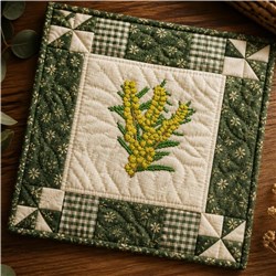quick stitch wattle machine embroidery pattern - Wattle perfect for kitchen tea towels