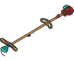 Weed Whacker - 4x4 whacker quick stitch embroidery design for Gardening Aprons