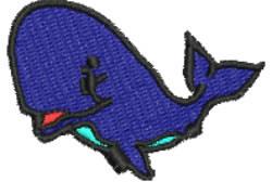beginner-friendly whale machine embroidery pattern - Whale for reusable tote bags