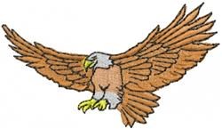 beginner-friendly bird machine embroidery pattern - Eagle for decorative pillow covers
