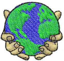 globe quick stitch machine embroidery - Handheld Globe for decorative pillow covers