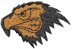 quick stitch bird machine digital embroidery pattern - Hawk perfect for Jackets