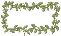 Leafy frame with vibrant green leaves and slender stems, featuring a natural floral design, perfect for home decor.
