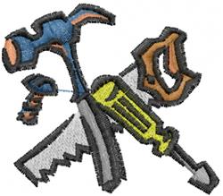 beginner-friendly tool machine embroidery pattern - Occupational Tools for Tool Bags
