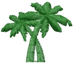 Vibrant palm trees with lush green foliage and realistic trunks, perfect for tropical decor.