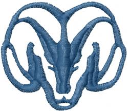 head beginner-friendly machine digital embroidery - Ram Head perfect for Hiking Gear