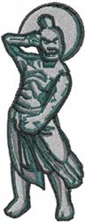 warrior detailed machine embroidery - Right Warrior for decorative pillow covers