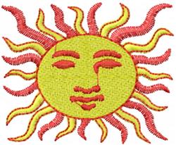 Sun face - 4x4 sunflower beginner-friendly embroidery design for patchwork quilt blocks