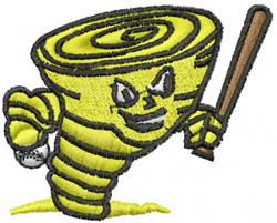 Tornado Bat - 4x4 bat beginner-friendly embroidery design for Childrens Apparel