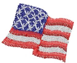 US Flag - 4x4 flag quick stitch machine machine embroidery design perfect for hats