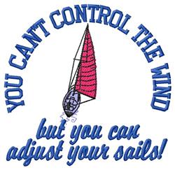 Adjust Sails - 4x4 sail detailed machine embroidery design for reusable tote bags