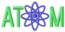 Atom - 4x4 atom beginner-friendly embroidery design for decorative pillow covers