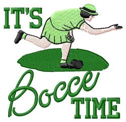 Bocce Time - 4x4 time detailed machine digital embroidery design for Golf Shirts