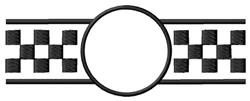 beginner-friendly logo machine embroidery pattern - Checked Logo for Racing Jackets