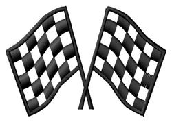 beginner-friendly flag machine embroidery pattern - Checkered Flags for Golfing Accessories