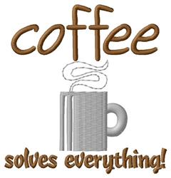 beginner-friendly everything machine embroidery pattern - Coffee Solution To Everything for decorative pillow covers