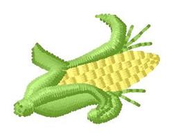 Corncob - 4x4 leaf quick stitch machine embroidery design for decorative pillow covers