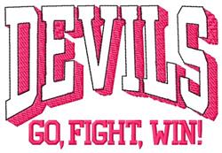 win! beginner-friendly machine embroidery - Devils Go, Fight, Win! for patchwork quilt blocks