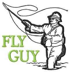 beginner-friendly guy machine embroidery pattern - Fly Guy perfect for kitchen aprons
