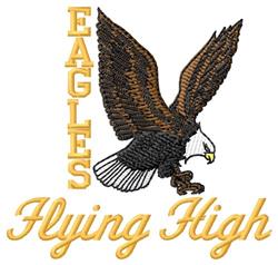 detailed bird machine embroidery pattern - Flying Eagles perfect for reusable tote bags