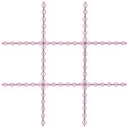Geometric pattern with intersecting pink lines and diamond shapes. A simple and elegant symmetrical design.