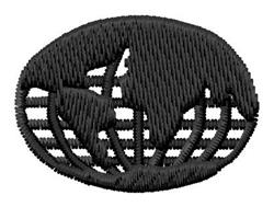 Globe - 4x4 globe beginner-friendly machine embroidery design for kitchen tea towels