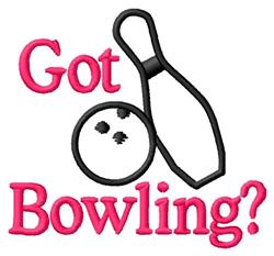 Got Bowling? - 4x4 bowling? beginner-friendly embroidery design for reusable tote bags