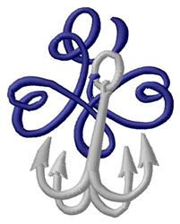 beginner-friendly hook machine embroidery pattern - Grapple Hook for reusable tote bags