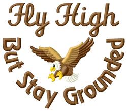 bird detailed machine digital embroidery - Grounded Eagle perfect for kitchen aprons