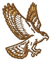 Hawk - 4x4 bird detailed machine machine embroidery design perfect for Jackets