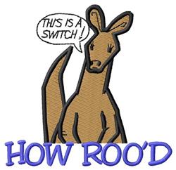 Cartoon kangaroo with playful expression holding a speech bubble saying 'THIS IS A SWITCH!' and bold blue text 'HOW RO'D'.