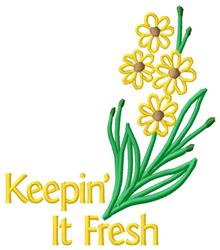 Keep Fresh - 5x7 leaf detailed machine embroidery design for decorative pillow covers