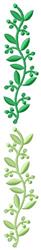 Leafy Border - 6x10 leaf beginner-friendly embroidery design for reusable tote bags