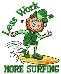 Less Work - 4x4 shamrock detailed machine embroidery design for reusable tote bags