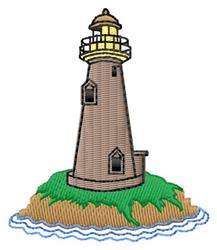 beginner-friendly lighthouse machine embroidery pattern - Lighthouse for patchwork quilt blocks