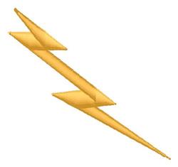 quick stitch lightning machine embroidery pattern - Lightning for Tech Accessories