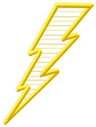 Lightning - 5x7 lightning quick stitch machine embroidery design for reusable tote bags