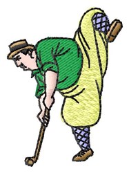 Funny Golfer Embroidery Design | EmbroideryDesigns.com