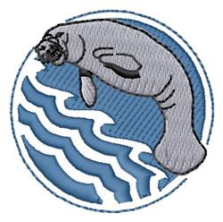 beginner-friendly manatee machine embroidery pattern - Manatee for Outdoor Apparel