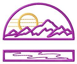 Mountain Range - 4x4 sunflower beginner-friendly embroidery design for Camping Gear